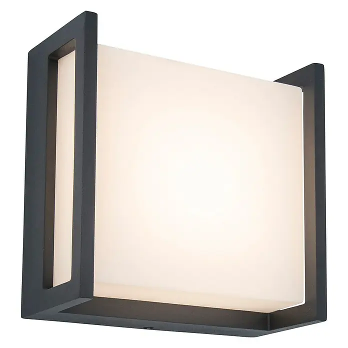 Lutec LED-Außenwandleuchte - 8 W, Anthrazit, IP54 - Diagonale Ansicht