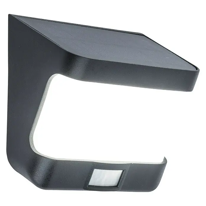 Lutec Aplique exterior LED con sensor Try - 8 W, L x An x Al: 125 x 118 x 69 mm, Negro, Blanco neutro - Vista angular