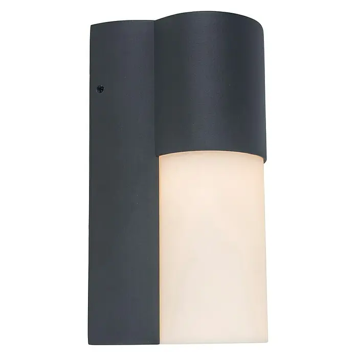 Lutec Aplique exterior LED Urban - 7 W, 92 x 124 x 220 mm, Gris oscuro, IP54 - Vista angular