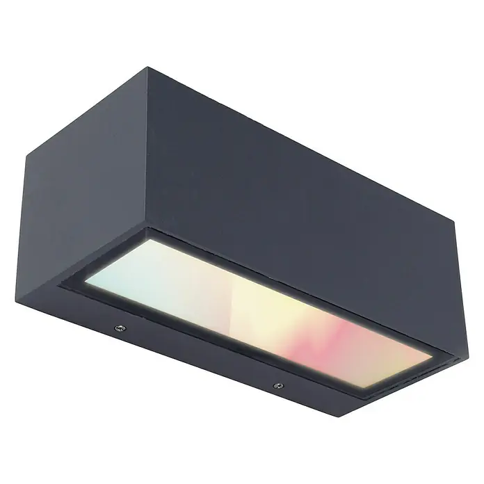 Lutec Aplique exterior LED Gemini - 16 W, 10,3 x 22 x 8,5 cm, Gris oscuro, IP54 - Vista ascendente
