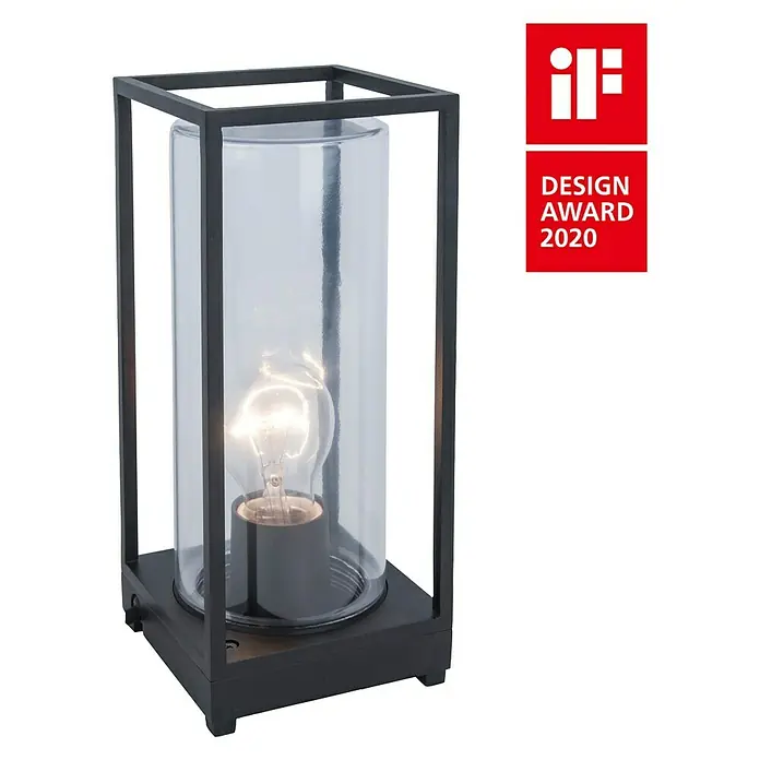 Lutec Lámpara de sobremesa Flair - 40 W, Negro, Altura: 313 mm - Vista angular