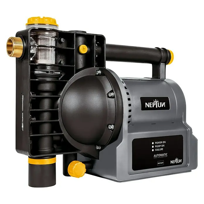 Neptun Kućna pumpa za vodu NHA-E 120 - 1.200 W, Maksimalni protok: 4.600 l/h, Maksimalni tlak: 5 bar - Dijagonalni pogled