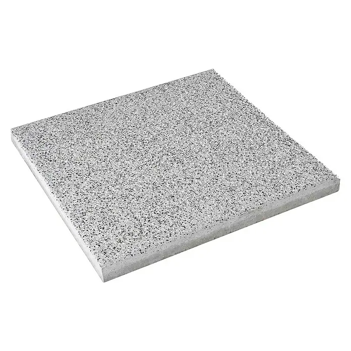 Terrassenplatte Granito - L x B x S: 40 x 40 x 3,8 cm, Granit Hell, Beton - Diagonale Ansicht