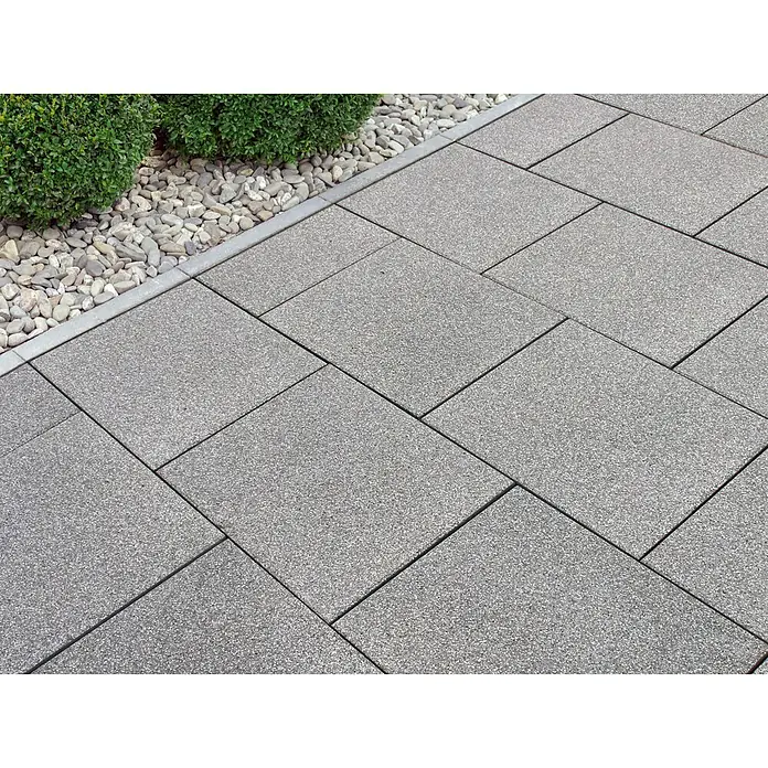 Terrassenplatte Granito - L x B x S: 40 x 40 x 3,8 cm, Basalt, Beton - Stimmungsaufnahme