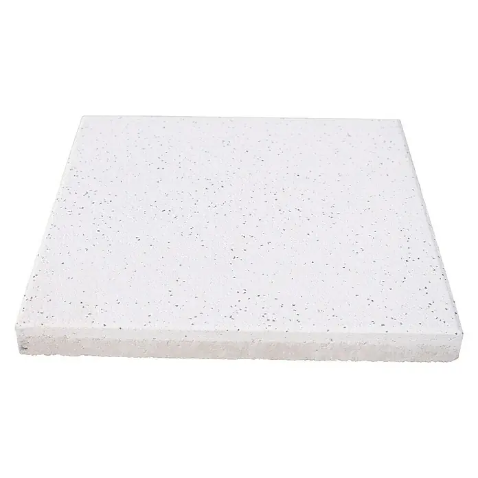 Terrassenplatte Kristal - L x B x S: 40 x 40 x 3,8 cm, Weiß, Beton - Diagonale Ansicht