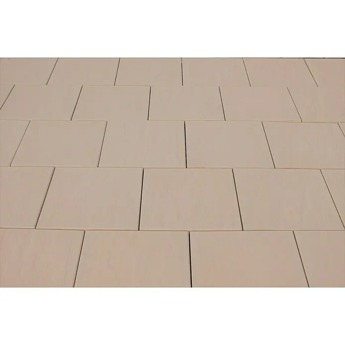 Terrassenplatte Torino - L x B x S: 40 x 40 x 3,8 cm, Elfenbein, Beton - Detailaufnahme