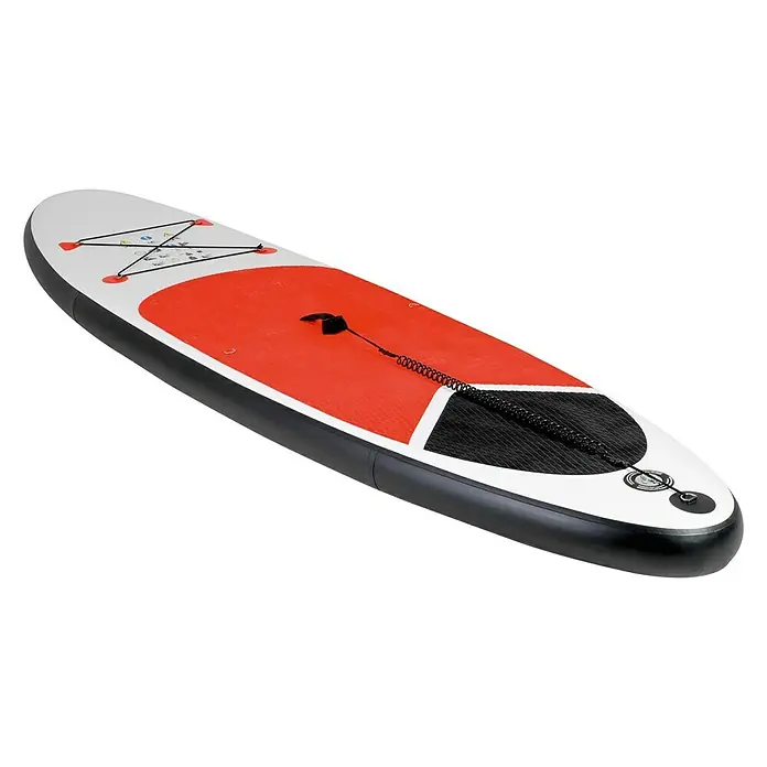 SUP-Board-Set L320 - L x B x H: 320 x 84 x 15 cm, Nutzlast: 150 kg, Aufblasbar, Rot - Diagonale Ansicht