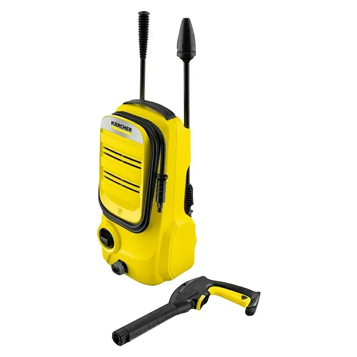 Kärcher Visokotlačni čistač K2 Compact - Maksimalni tlak: 110 bar, Radni protok: Maks. 360 l/h - Dijagonalni pogled