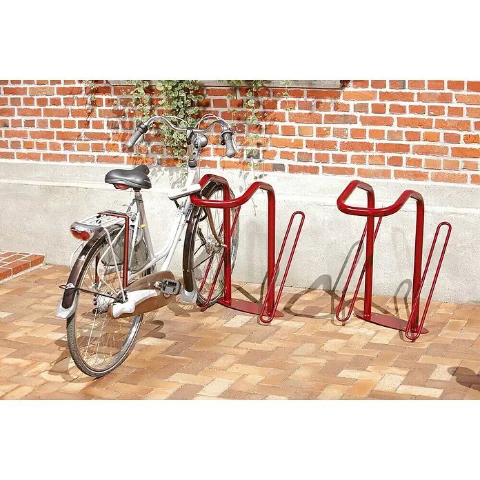 Mottez Fahrradständer - Passend für: Reifenbreite bis 50 mm, Geeignet für: 4 Fahrräder, U-Form - Stimmungsaufnahme