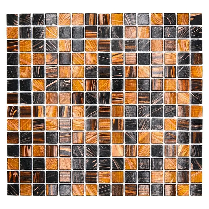 Mosaikfliese Goldstar GM GS 505254 - 32,7 x 30,5 cm, Braun, Glänzend - Draufsicht