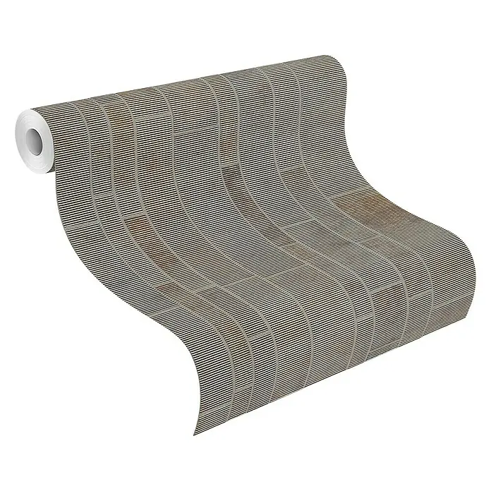 Rasch Factory 4 Vliestapete Fliesen - Grau, Fliesenoptik, 10,05 x 0,53 m - Diagonale Ansicht