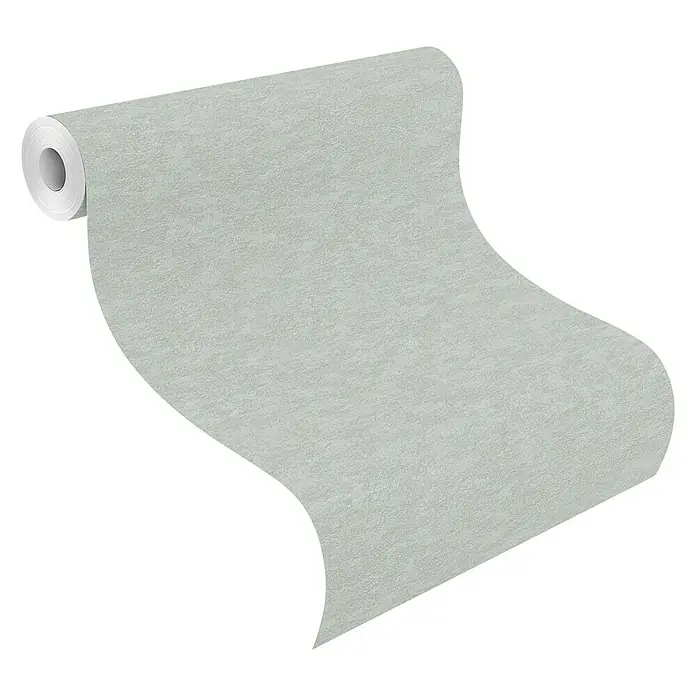 Rasch Saphira Vliestapete I - Blaugrau, Uni, 10,05 x 0,53 m - Diagonale Ansicht