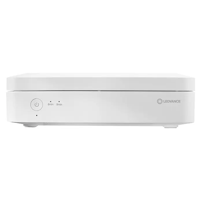 Ledvance Desinfektionsbox UVC LED - Weiß, 21,9 x 12,6 x 6,3 cm, USB-Anschluss - Vorderansicht