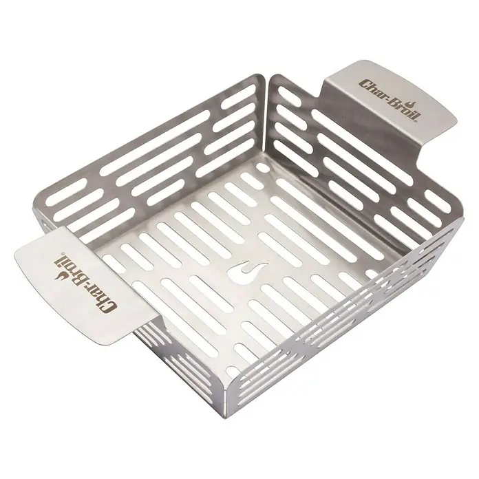 Char-Broil Grillkorb Grill+ - Edelstahl, L x B x H: 16,3 x 24,9 x 5,5 cm - Diagonale Ansicht