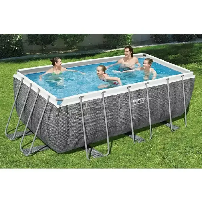 Bazen sa priborom Power Steel - D x Š x V: 412 x 201 x 122 cm, 8.124 l - Proizvod u upotrebi