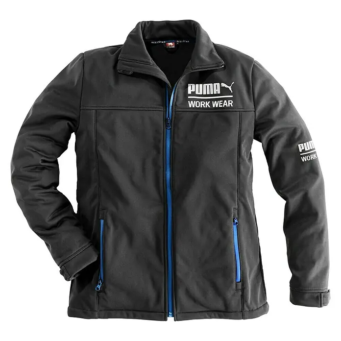 Puma Workwear Softshell-Jacke Champ - XL, Carbon - Vorderansicht