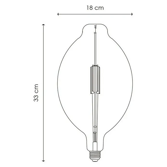 Home Sweet Home Ledlamp Smoke - E27, 4 W, G180, 40 lm - Blauwdruk