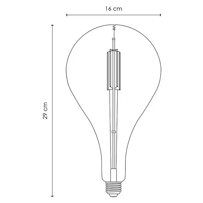 Home Sweet Home LED-Leuchtmittel Pear - E27, 4 W, 40 lm, Smoky - Skizze
