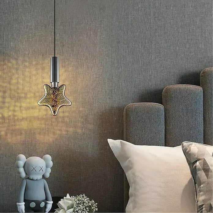 Home Sweet Home Ledlamp Star 3D Effect - 4 W, E27, Warm wit, Hoogte: 17 cm - Sfeeropname