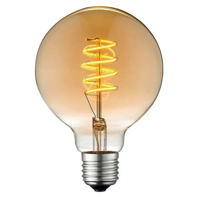 Home Sweet Home Ledlamp - E27, 4 W, G95, 140 lm, Barnsteen - Vooraanzicht