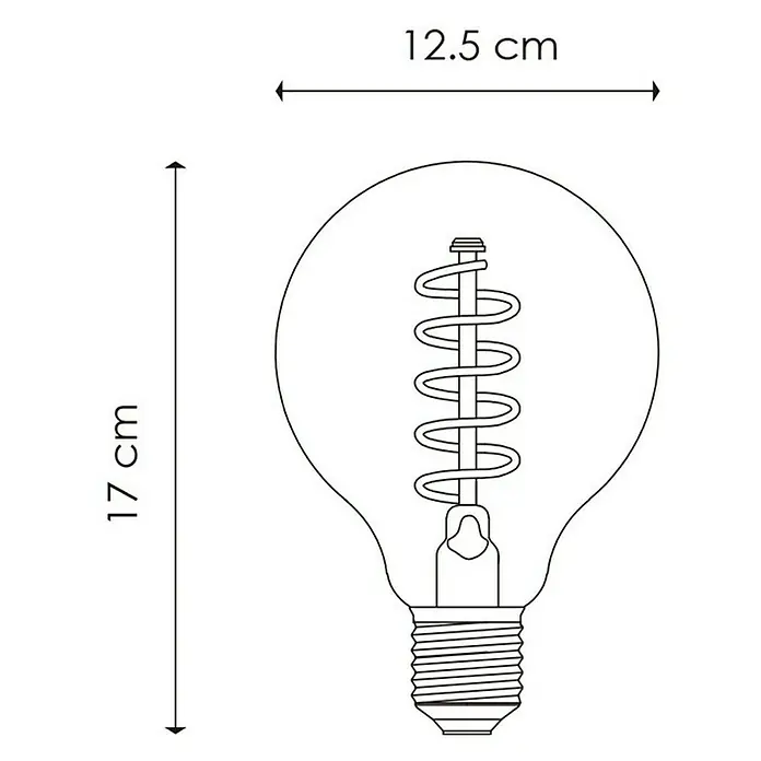 Home Sweet Home LED-Leuchtmittel - E27, 4 W, G125, 90 lm - Skizze