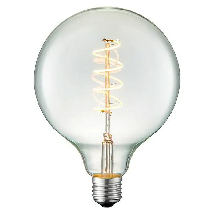 Home Sweet Home LED-Leuchtmittel - E27, 4 W, G95, 160 lm, Transparent - Vorderansicht