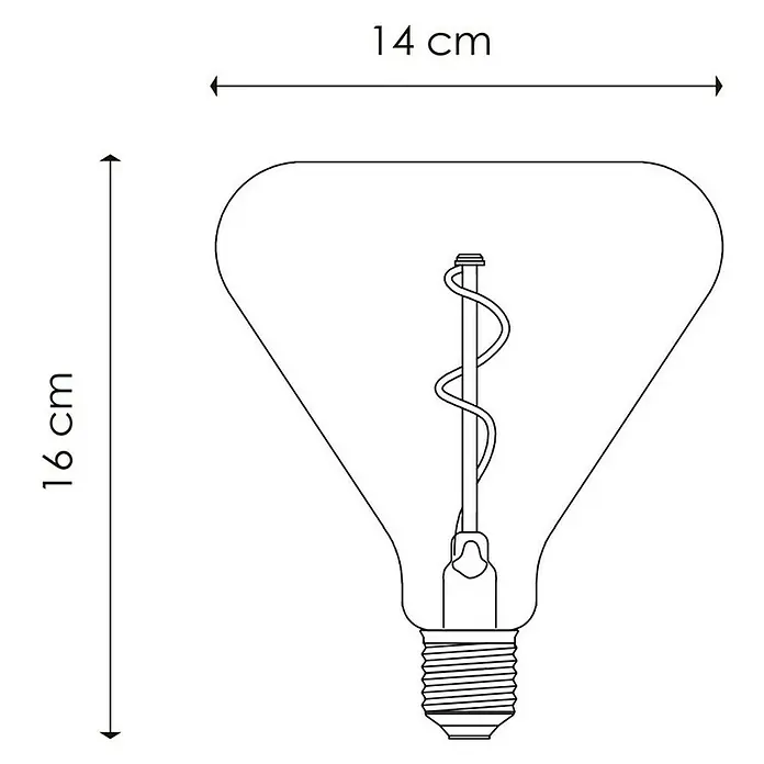 Home Sweet Home LED-Leuchtmittel - E27, 3 W, R140, 20 lm, Smoky - Skizze