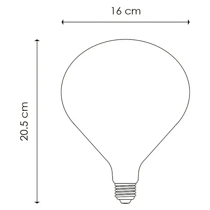 Home Sweet Home Ledlamp Milky - E27, 6 W, 600 lm - Blauwdruk