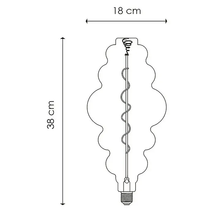 Home Sweet Home Ledlamp Cloud - E27, 4 W, 20 lm - Blauwdruk
