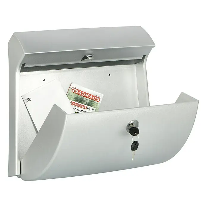 Burg-Wächter Buzón de correo Classico - Plateado, DIN C4, 360 × 32 mm - Producto en uso