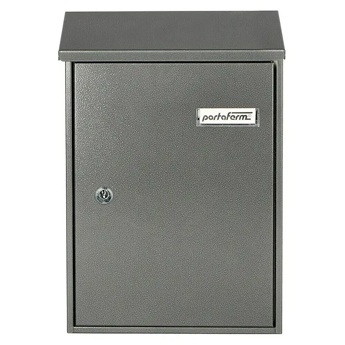 Portaferm Briefkasten PF 33 - 92 x 270 x 370 mm, Schwarz - Vorderansicht