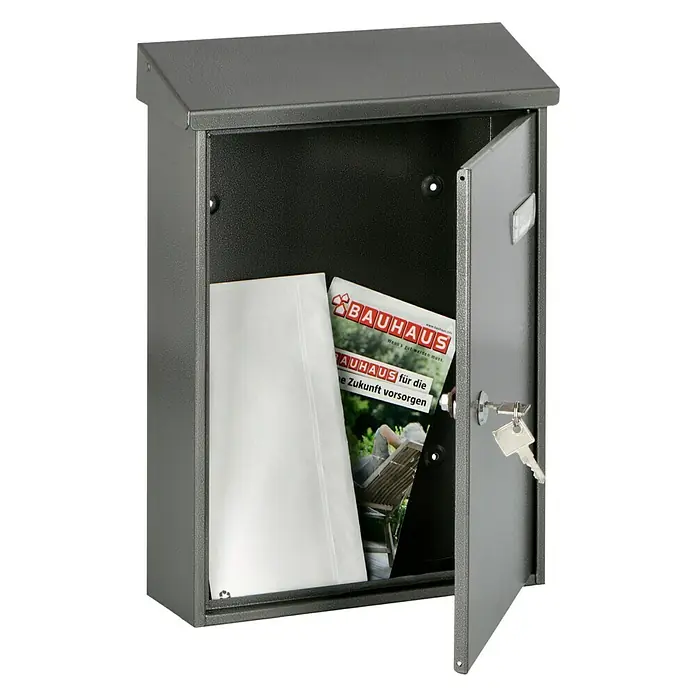 Portaferm Briefkasten PF 33 - 92 x 270 x 370 mm, Schwarz - Anwendungsbeispiel