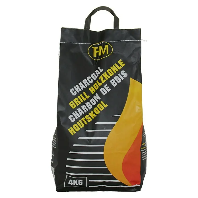 THM Houtskool 4 kg - Geschikt voor: Houtskoolbarbecue, 4 kg - Vooraanzicht