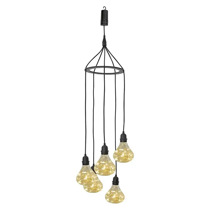 Luxform Hanglamp Bubbles Batterij - Zwart - Vooraanzicht