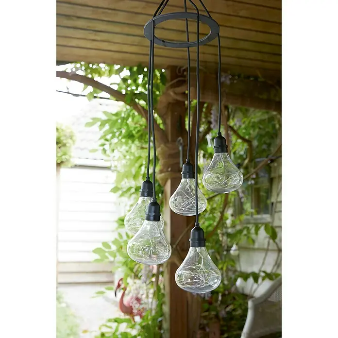 Luxform Hanglamp Bubbles Batterij - Zwart - Sfeeropname