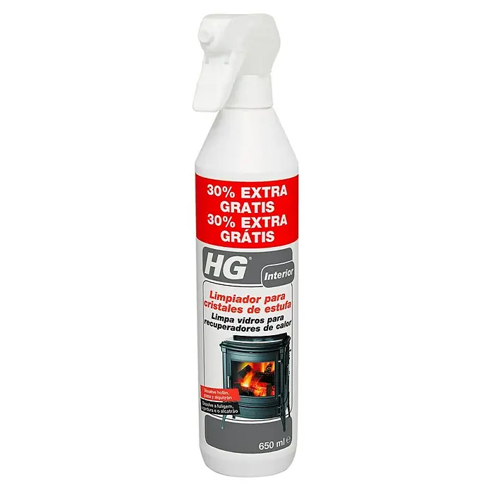 HG Limpiadora de superficies para cristales de estufa - 650 ml, Bote de rociado - Vista frontal