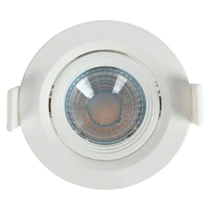 LED ugradbena svjetiljka, okrugla Green Tech - 3 W, Ø x V: 70 x 45 mm, Topla bijela - Pogled odozdo