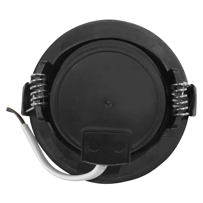 LED ugradbena svjetiljka, okrugla Green Tech - 5 W, Ø x V: 89 x 40 mm, Crne boje, Topla bijela - Pogled odozgo