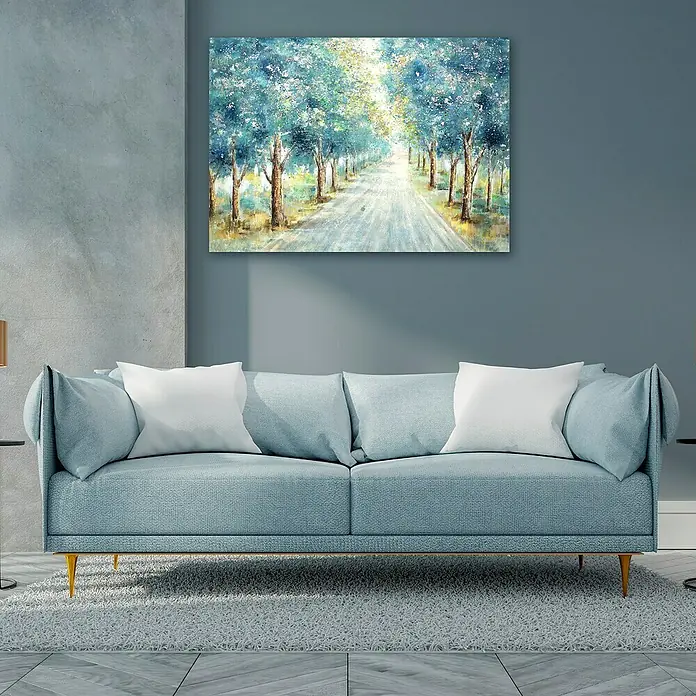 Póster Árboles - Paisaje de camino con árboles, An x Al: 3 x 60 cm - Foto ambiente
