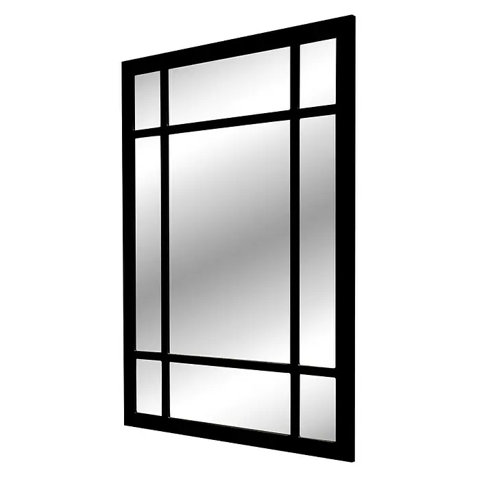 Espejo con marco de madera Julieta - 70 x 100 cm, Negro - Vista angular