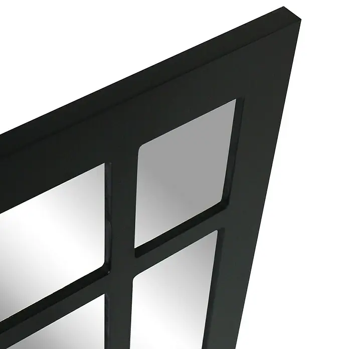 Espejo con marco de madera Julieta - 70 x 100 cm, Negro - Primer plano