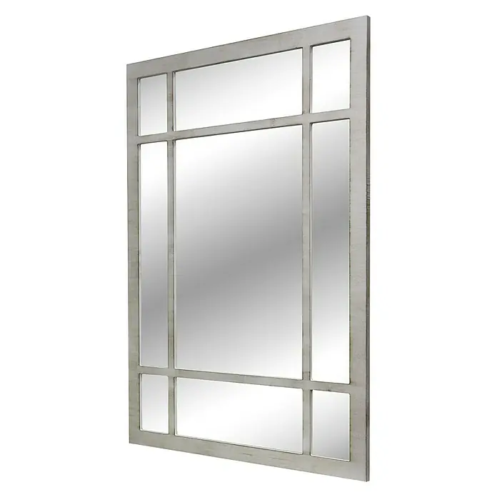 Espejo con marco de madera Julieta - 70 x 100 cm, Blanco - Vista angular