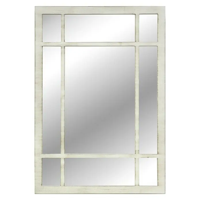 Espejo con marco de madera Julieta - 70 x 100 cm, Blanco - Vista frontal