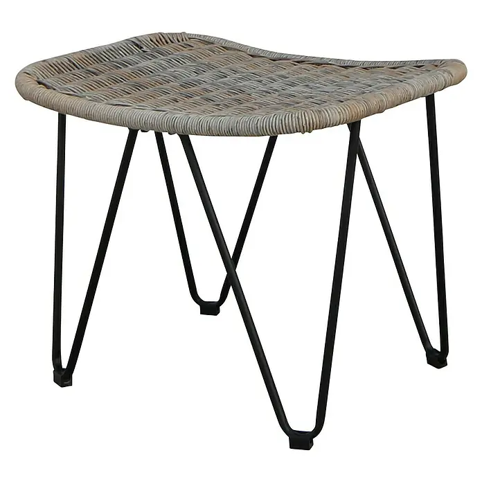 Mesa auxiliar de jardín Jade - L x An x Al: 43 x 58 x 46 cm, Bicolor - Vista angular