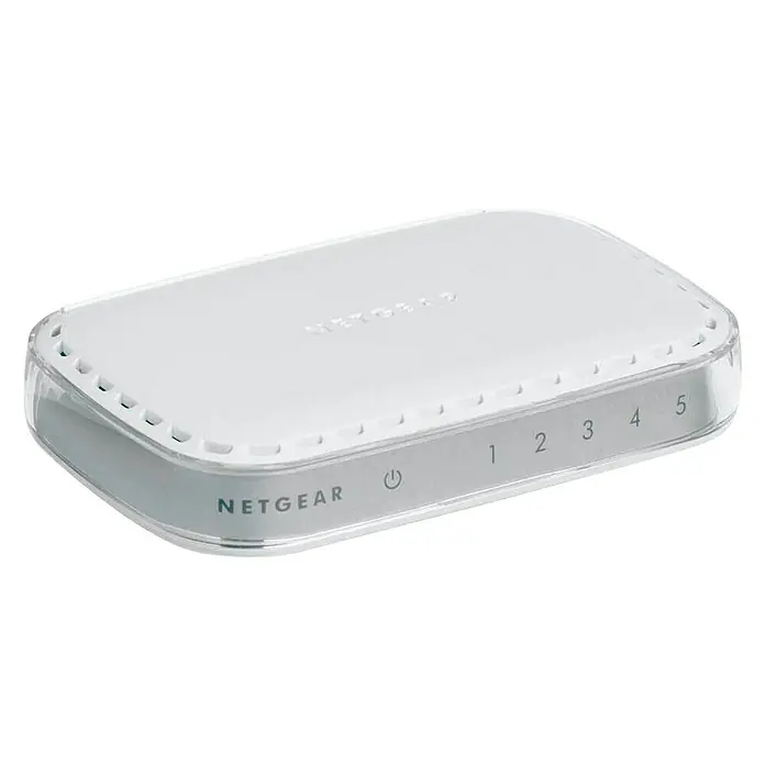 Conmutador RJ45 - Blanco, Número de receptores: 5 ud. - Vista angular