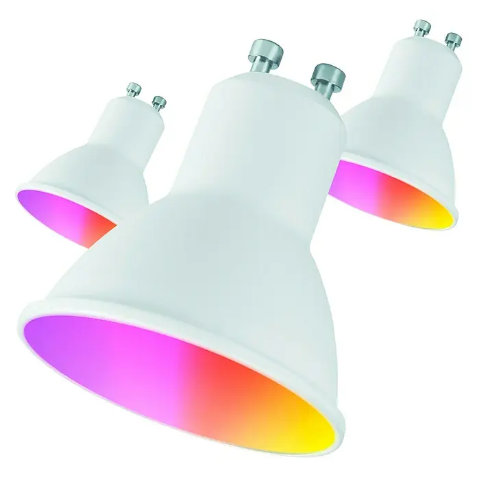 Muvit iO Bombilla LED inteligente Pack 3 - 3 uds., Color de luz: RGB, Capacidad de atenuación: Intensidad regulable, Redonda - Vista angular