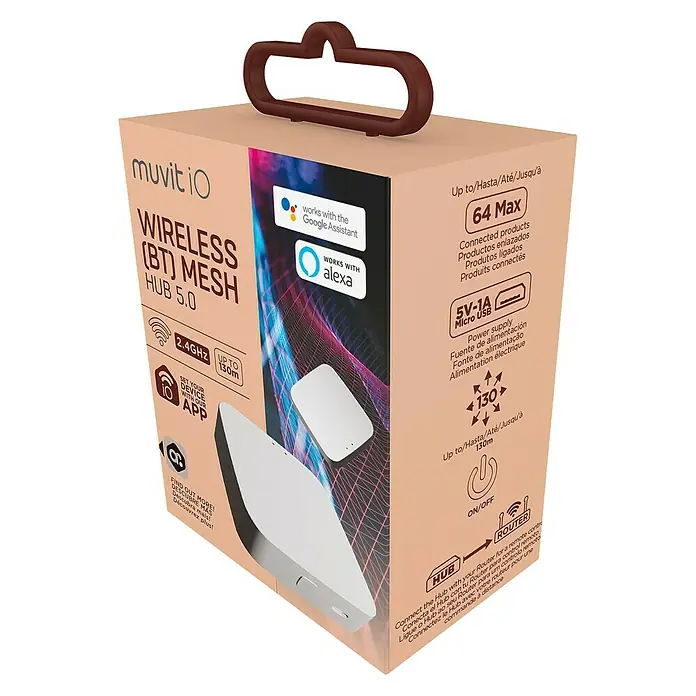 Muvit iO Amplificador señal WLAN Mesh Hub - Blanco - Vista angular