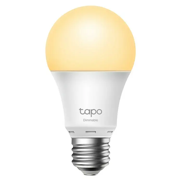 TP-Link Bombilla LED inteligente Tapo - E27, Blanco cálido, Capacidad de atenuación: Intensidad regulable, Redonda - Vista frontal