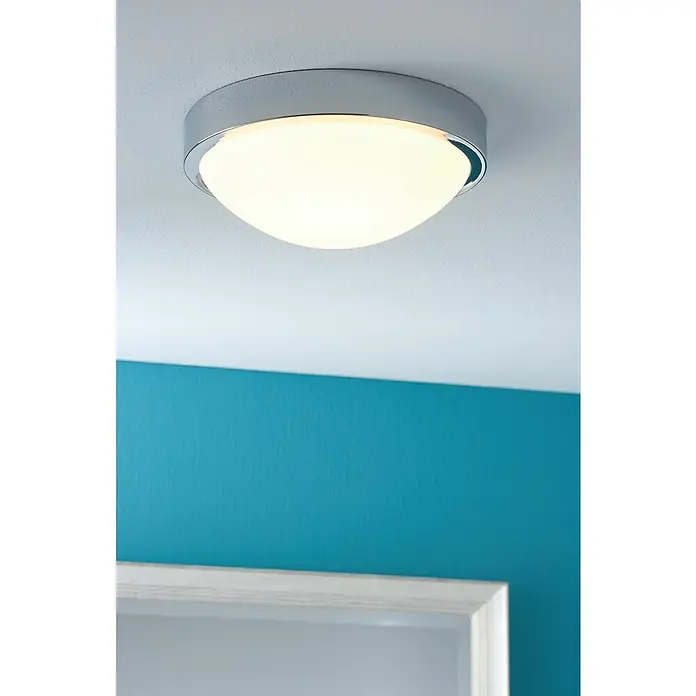 Paulmann Deckenleuchte rund Falima - 18 W, Chrom/Weiß, Ø x H: 26 x 10,5 cm - Stimmungsaufnahme