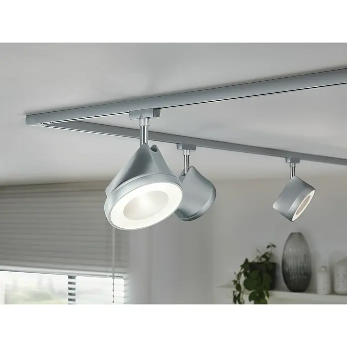 Paulmann URail LED-Spot Arena - L x B x H: 7,8 x 12,3 x 19,1 cm, Chrom, Chrom matt, 15 W - Stimmungsaufnahme